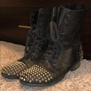 Studded Combat Boots